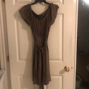 Banana Republic stone silk belted dress